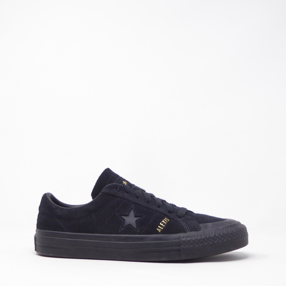 Converse Womens One Star Pro Alexis Sablone Black Suede Sneakers 8.5
